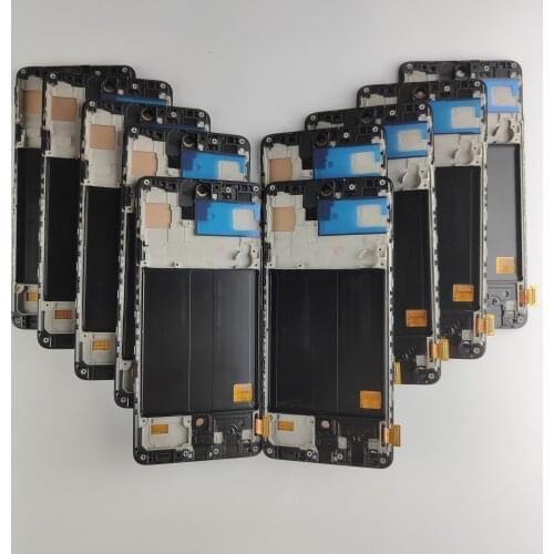 3/5/10PCS OLED For Samsung Galaxy A51 SM-A515FN/DS A515F/DS A515 LCD Display Touch Screen Digitizer With Frame With fingerprints