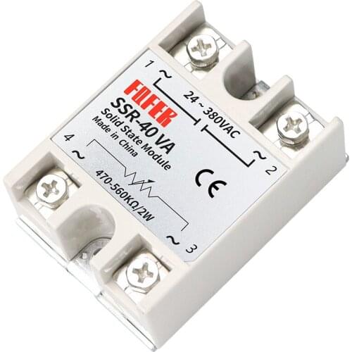 1Pcs Voltage Regulating Solid State Relay Ssr10/25/40/60/80/100VA Control Current 3-35Ma Load Voltage 24-380Vac On-Off Time≤10Ms