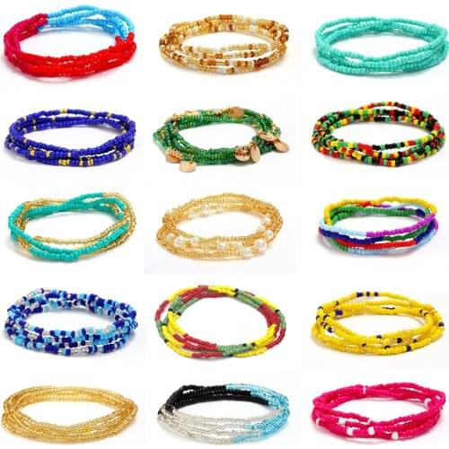 1pc Fashion Bohemian Waist Chain female Beads Decor Bikini Belly Chain For Women Girls Sexy Body Jewelry Accessories