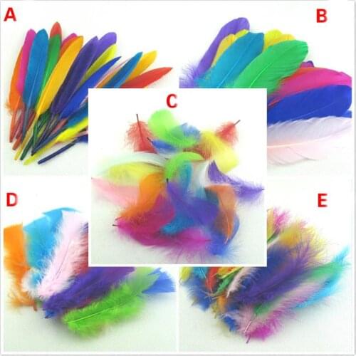 27 styles mixed color feathers diy kindergarten handmade indian feather headdress turkey feather decoration art craft materials