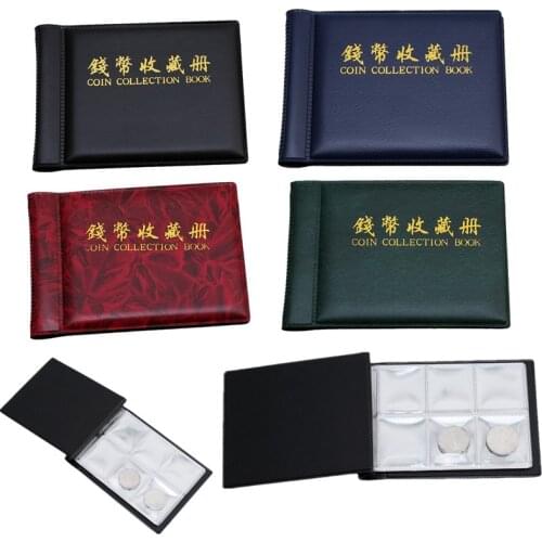 60 Pockets Coins Album Collection Book Mini Penny Coin Storage Album Book Collecting Coin Holders for Collector Gifts Supplies