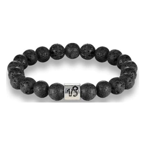 8mm black multicolor nature Agate Onyx Chakra Healing Reiki Buddha Yoga Bracelet elastic adjustable Volcanic Stone Bangles 5g34