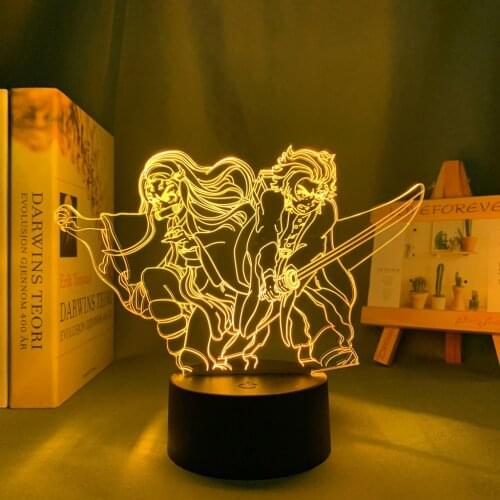 Anime Led Light Kimetsu No Yaiba Tanjiro X Nezuko for Bedroom Decoration Night Light Gift Manga 3d Lamp Demon Slayer Room Decor