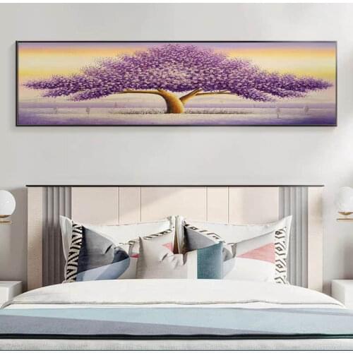 Large Size Diamond Painting Purple Tree 5D DIY Full Square Round Rhinestone Embroidery Mosaic Cross Stitch Handmade A227