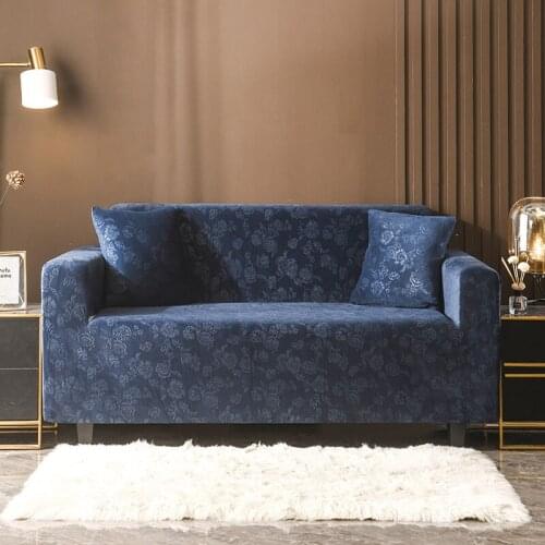 1/2/3/4 Seater Home Decor Velvet Sofa Cover For Living Room Elastic Furniture Couch Slipcover Chaise Longue Sofa Covers