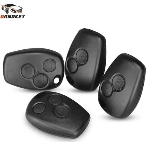 Dandkey 10pcs For Renault Megane Modus Espace Laguna Duster Sandero Fluence Clio Kangoo 2/3 Buttons Car Remote Key Shell Case