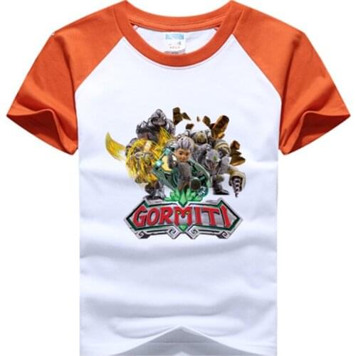 Summer Gormiti Game Children Clothing Baby Tees Tops Tshirts Kids Costume Short Sleeve Boys Cotton T-shirts Girls T Shirts