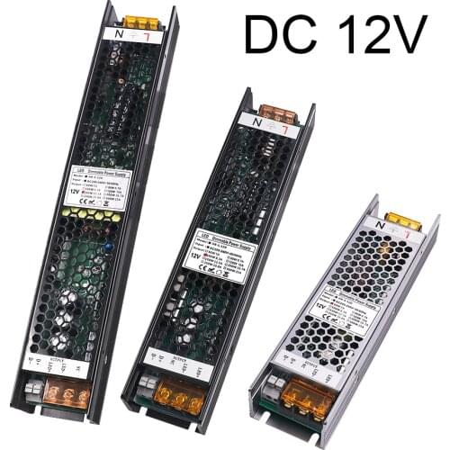 Dimmable Power Supply AC 220V 230V 240V to DC 12V 24V Transformer Power Switch Iron Shell Power Adapter Led Driver for Led Strip