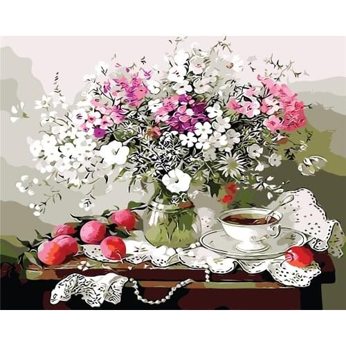 Epistemology Love Frame Diy Painting By Numbers Flowers Acrylic Paint By Number Kits Oil Paint By Numbers For Home Decors Gift