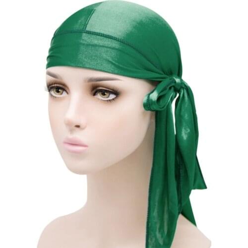 F3MD Smooth Durags Turban Hat High Elasticity Snug Fit Lock Moisture No Absorb Hair Products Excellent Compression