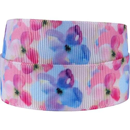 FLRA Ribbon Flora Ribbons colorful tiny flower printed grosgrain ribbon for cheer bows