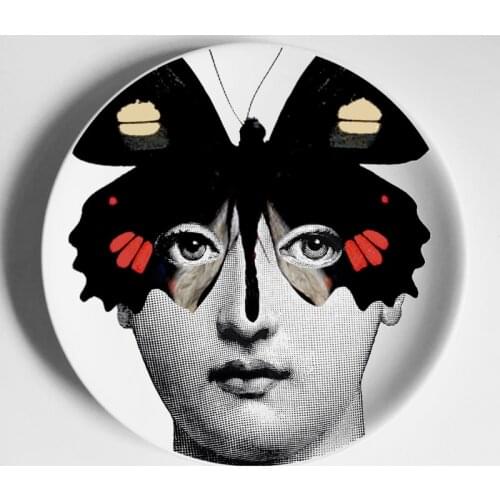 Hot Lady Face Plates Beauty Illustration Hanging Decorative Craft Dishes Home Hotel Bar Background Adornment Plate