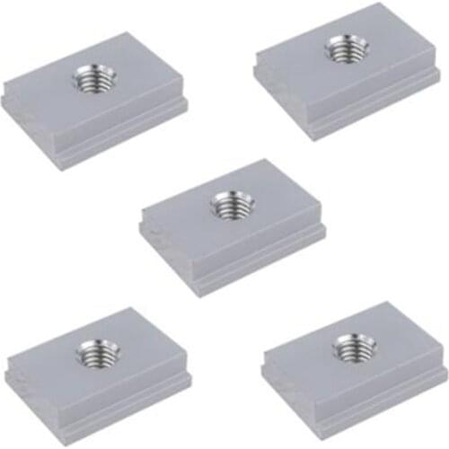 M6 T-Track Slider Sliding Nut Aluminum Alloy T Slot Nut for Woodworking Tool Jigs Screw Slot Fastener 5Pcs