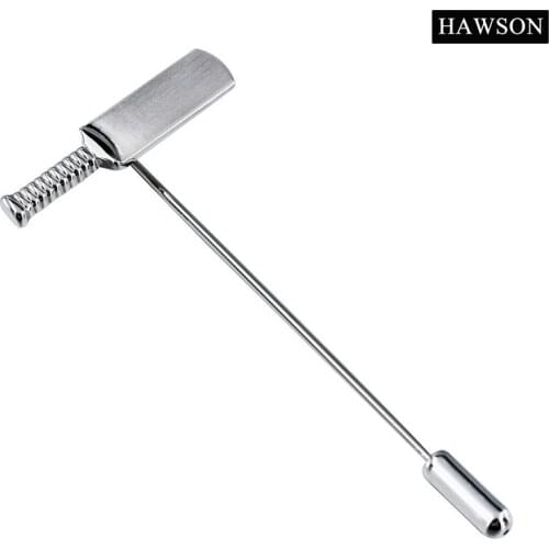 Mens Cricket Bat Brooches Pin Brushed Lapel Pin Jewelry for Wedding Shirt