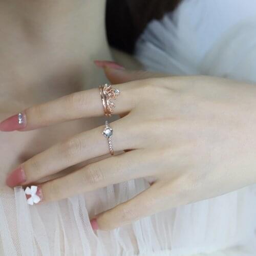 New Gold Color Metal Adjustable Opening Ring Set Initials Name Alphabet Female Creative Finger Rings Trendy Party Jewelry 2pcs