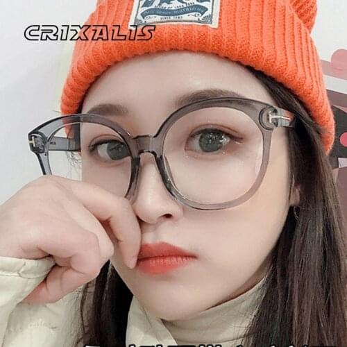 CRIXALIS Luxury Brand Design Blue Light Glasses Women Fashion Round Reading Eyewear Frame Female Computer Spectacles For Myopia