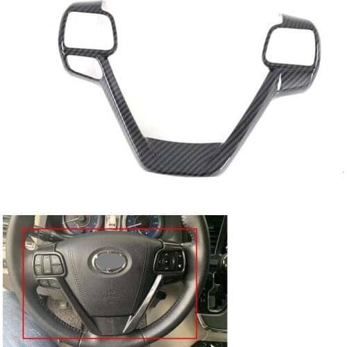 Car Steering Wheel Trim Bezel Cover Styling For Toyota Sienna 2015-2019 Interior Car Accessories