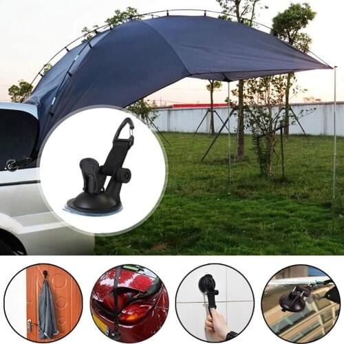 Portable Car Tent Suction Cup Securing Hook No Drilling Multi-Purpose Hooks for Outdoor Camping Travel Household Tent Accessory