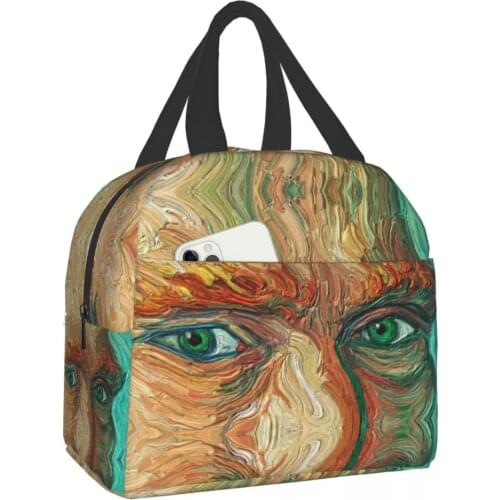 Van Gogh Portable Lunch Bag New Thermal Insulated Lunch Box Tote Cooler Handbag Bento Pouch Dinner School Food Storage Bags