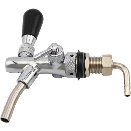 Adjustable Beer Tap Faucet With Chrome Plating Flow Control Beer Faucet Homebrew Keg Draft Beer Dispenser Tap