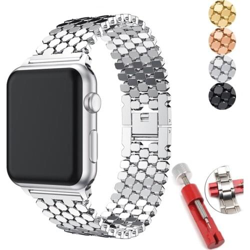 Strap for apple watch band 44mm 40mm iwatch band 42mm 38mm stainless steel watchband metal Bracelet for series 6 se 5 4 3 2