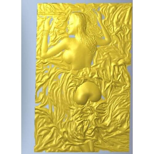 Naked girl CNC Router carving engraving relief model STL format 3D model artcam type3 M249