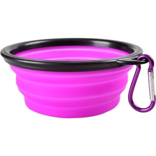 Dog Travel Silicone Bowl Portable Foldable Collapsible Pet Cat Dog Food Water Feeding Travel Outdoor Bowl Pet Accessories