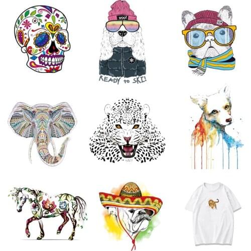 Iron-on Transfers for Clothing Patches Clorhing Stickers Stripe Dress T-shirt Diy Fashion Patch Fusible Vinyle Thermocollant A