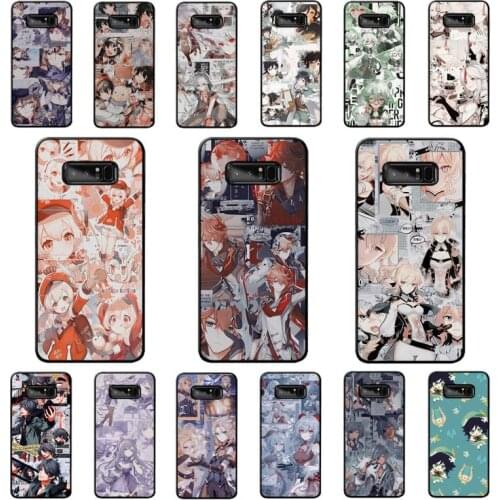 YNDFCNB Genshin Impact Phone Case for Samsung note 3 4 5 7 8 9 10 pro plus lite 20 ultra