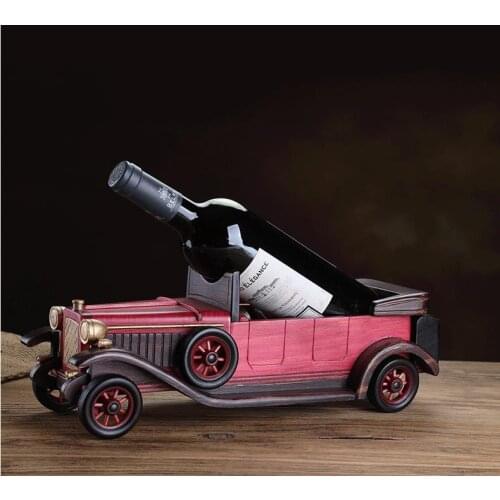 Vintage classic car solid wood wine bottle rack wine rack personality wine rack home wine rack decoration creative