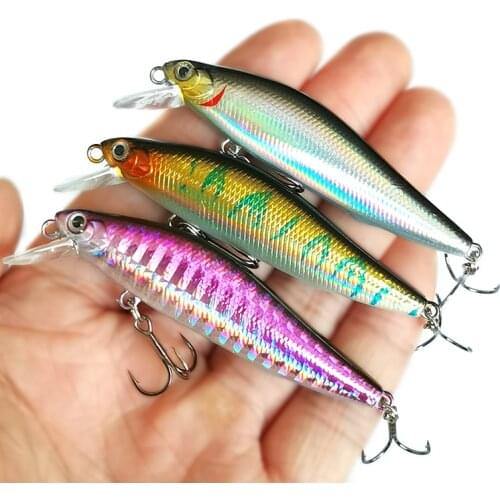 1pcs Fishing Lure Minnow 7g10g Sinking Artificial Bait 3D Eyes Plastic Wobblers Tackle Pesca Far-casting Magnet System