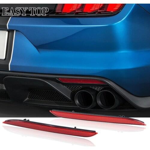 2PCS 2015-2017 Mustang Red Bumper Reflector For Car