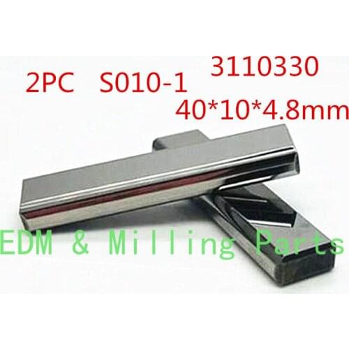 2PC Wire EDM Sparks S010-1 3110330 40*10*4.8mm Power Feed Contact For CNC Sodick AD400/AD360/AG600 Machine