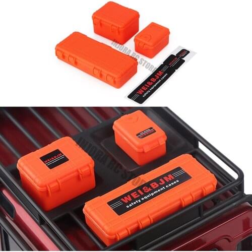 3PCS 1:10 RC Crawler Storage Box for TRX-4 TRX4 Traxxas Axial SCX10 90046 MST Recat Decoration Parts