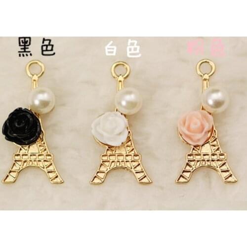 30pcs/lot iron tower size 12*24mm pendant alloy enamel Charm DIY accessories of necklace bracelet headdress