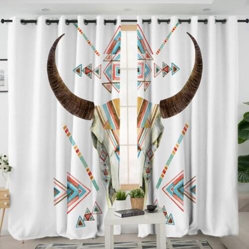 3D Window Curtains Cortinas De Dormitorio Sheep Head Bohemian Room Home Decor Rideau De Fenetre Drapes Cotinas Rideau Salon