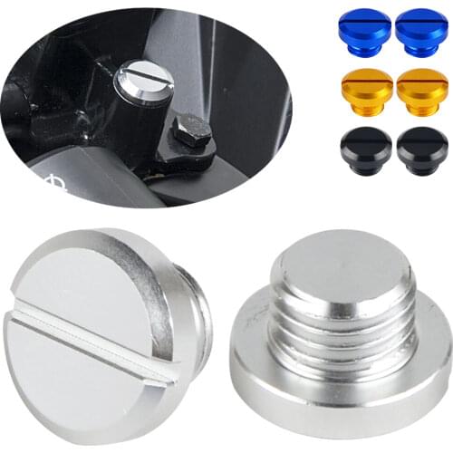 2PCS M10X1.25 CNC Aluminum Mirror Hole Plug for Kawasaki KX65 85 125 KX250 KX250 Mirror Hole Block Off Plugs Screw Universal