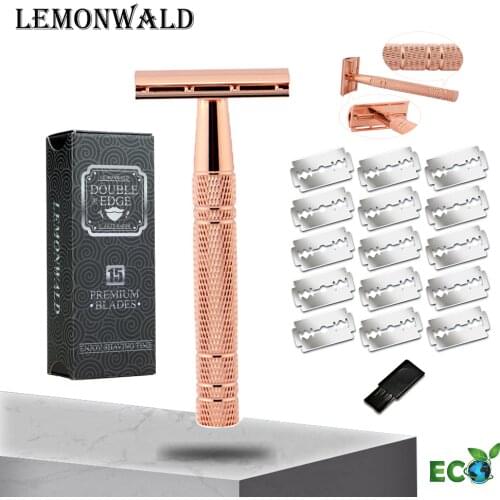 LEMONWALD Double-Edged Safety Environmental Protection Quality Razors Is The Best Shaving Gift For Lovers, Razor With 5 Blades