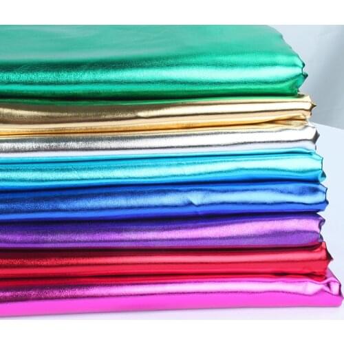 Bronzing Spandex Fabric Material glossy leather stretchy fabric for DIY stage cosplay costume Dress 60" wide by Yard