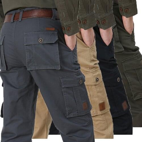 Outdoor Mens Cargo Pants Multiple Pocket Elastic Tactical Military Urban Breathable Commuter Slim Fit Straight Trousers Plus siz