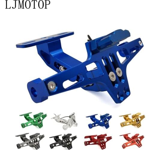 CNC Motorcycle License Number Plate Frame Holder Bracket With LED Signal For Suzuki GSF600 Bandit GS1000 GS500 GSX1100F Katana