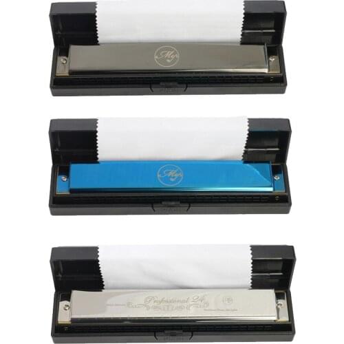 Kids 24 Hole Tremolo Harmonica Musical Instrument for Beginner Students Adults Children Music Fan