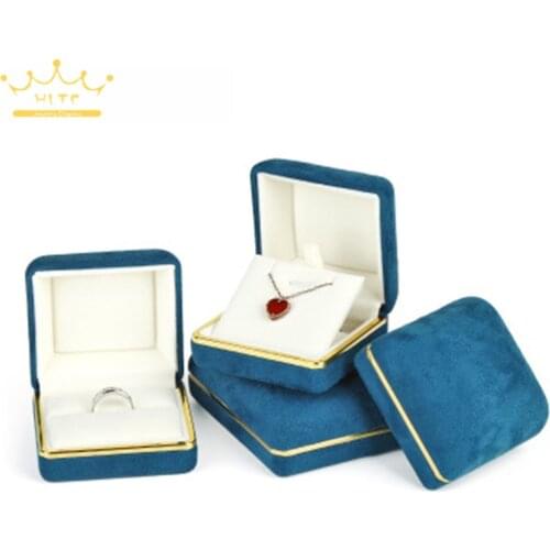 Jewelry Display Velvet Box Ring Pendant Container Necklace Holder Engagement Ring Box Red Box for Rings Organizador De Joyas