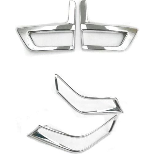 For Nissan Rogue X-Trail T32 Facelift XTrail 2017 2018 Front and Rear Fog Light Lamp Cover Chrome Bumper Reflector Accessories