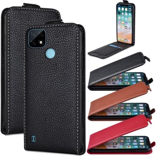 Flip Leather Case for Realme C21 C20 C25 C11 C12 C15 C17 C3 C3i 3 3i 5 5i 5s 6 6s 7 8 X3 X7 X50m X50t X50 Pro V11 V15 5G Cover