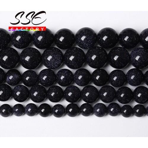 Wholesale AAAAA Natural Blue SandStone Round Loose Beads 4 6 8 10 12 MM For Jewelry Making DIY Bracelet Accessories 15" Strand