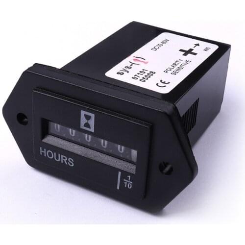 New Boat Truck Tractor SYS-1 10v -80v DC Diesel Outboard Engine Hour Meter Rectangular Hourmeter