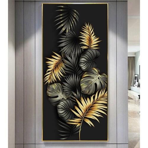 New Black Leaf Abstract diamond painting picture rhinestone embroidery diamond mosaic 5d cross stitch decoration home DM2040
