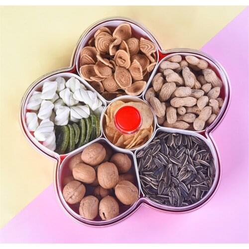 New Flower Design Storage Box Snack Candy Box Jewelry Organizer Cosmetic Solid Fruit Storage Box Box Plastic Tray