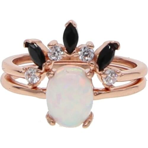 2021 New style Personality 2 Piece Suit Combination Rings For Women cute animals Finger Accessories Simple Rings